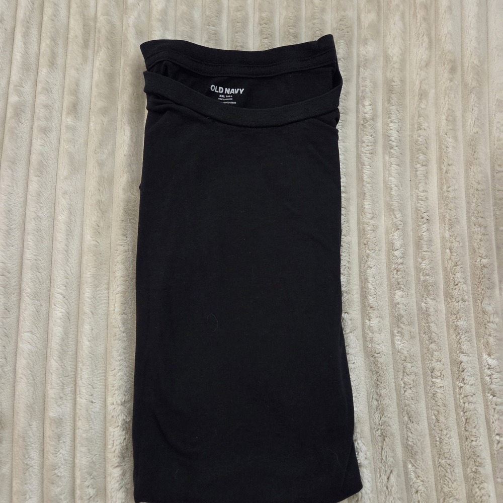 Old Navy T-shirt Mens Black XXL Tall Soft Washed Shirt